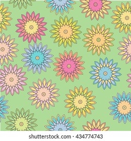 flowers seamless pattern for baby clothes
