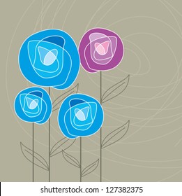 flowers seamless pattern background