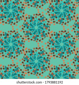 Flowers seamless pattern background. Vector illustration .Pattern.