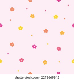 Flowers seamless pattern background vector