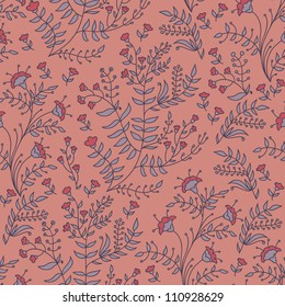 Flowers seamless pattern. Can be used for wallpaper, pattern fills, web page background, surface textures, textile.
