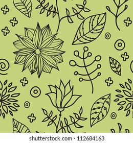 Flowers seamless pattern. Can be used for wallpaper, pattern fills, web page background, surface textures, textile.
