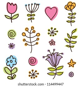 Flowers seamless pattern. Can be used for wallpaper, pattern fills, web page background, surface textures, textile.