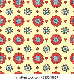 Flowers seamless pattern. Can be used for wallpaper, pattern fills, web page background, surface textures, textile.
