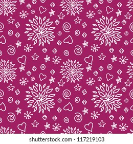 Flowers seamless pattern. Can be used for wallpaper, pattern fills, web page background, surface textures, textile.