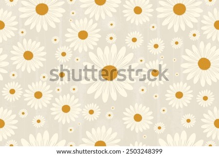 Flowers seamless pattern, Damsk pattern, Daisy seamless pattern, background, decoration