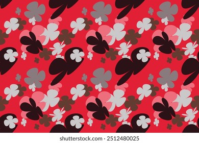 Flowers Seamless Pattern Design for Fabric Vintage 70s Style Flower Background Illustration. Colorful Pastel Color Groovy Artwork Bundle, Y2k Nature Backgrounds With Spring Plants.
