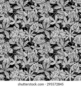 Flowers seamless pattern, eps 8