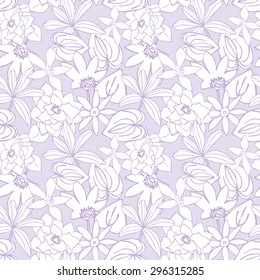 Flowers seamless pattern, eps 8