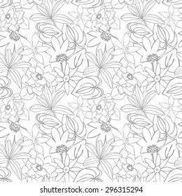 Flowers seamless pattern, eps 8