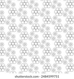 Flowers seamless pattern in eps format for fabric and paper