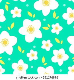 Flowers seamless pattern. Floral backgraound. Spring summer floral pattern.