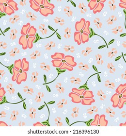 Flowers seamless pattern. Floral background