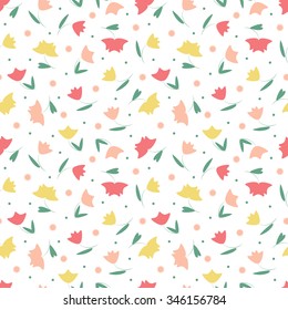 Flowers seamless pattern. Floral seamless background.