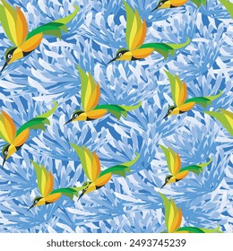 Flowers seamless pattern. Floral nature decorative background.
