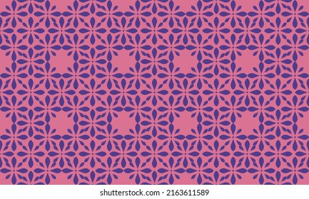 Flores Patrón sin foco con formas geométricas. Ilustración vectorial.
