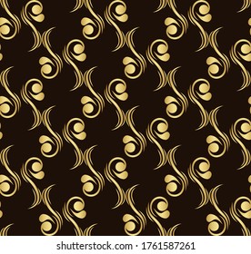 flowers seamless pattern golden  luxury pattern gold texture vector