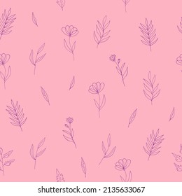 Blumen nahtlose Muster handgezeichnet Doodle.