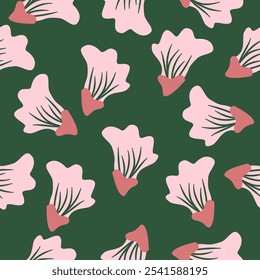 Flowers Seamless Pattern Hand drawn flowers, seamless patterns with floral for fabric, textiles