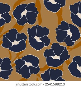 Flowers Seamless Pattern Hand drawn flowers, seamless patterns with floral for fabric, textiles