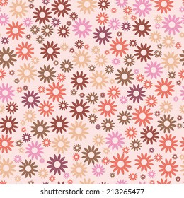 Flowers seamless pattern. Pink floral background.