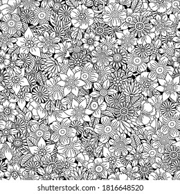 flowers seamless pattern. Texture for fabric, wrapping, wallpaper. Decorative print.