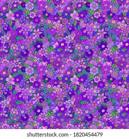 flowers seamless pattern. Texture for fabric, wrapping, wallpaper. Decorative print.