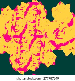 Flowers seamless pattern. Tulip flowers seamless background. Flowers petals collage colorful background.