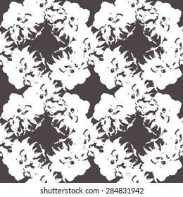 Flowers seamless pattern. Tulip flowers seamless background. Flowers petals collage colorful background.