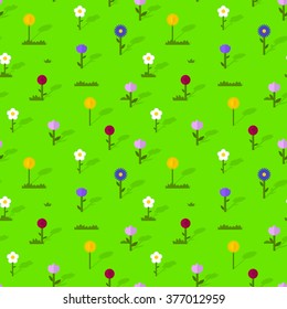 Flowers. Seamless Pattern. Use it for wallpaper, surface textures, web-page background and wherever you want! It will help to complement your work. 