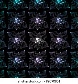 Flowers Seamless Pattern Vector