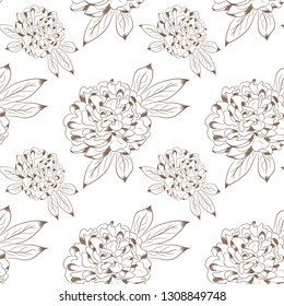 Flowers seamless pattern. Vector background for the holidays. Modern design for paper, covers, fabrics, interiors, etc.