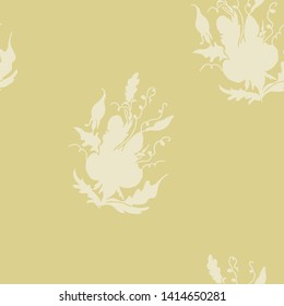 Flowers. Seamless pattern. Vector illustration.