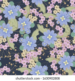 Flowers seamless pattern vector illustration