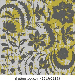 Flores padrão sem costura. ilustração vetorial. Flores abstratas, vetor floral com folhas