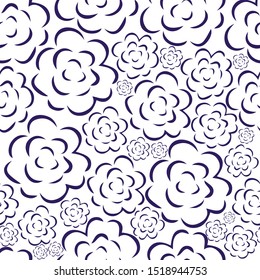 Flowers seamless pattern. Vector. Textile. Print.