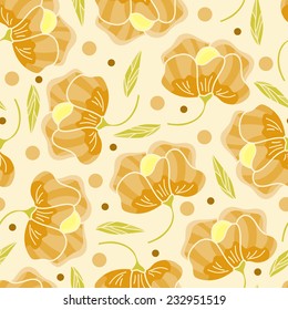 Flowers seamless pattern. Vintage floral background.