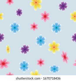 Flowers seamless pattern,illustration vector for textile prints or backdrop or wedding card background,elegant vintage flower and leaves,botanical tropical style