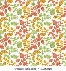 Flowers. Seamless patterns.