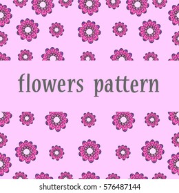 Flowers. Seamless texture with text space