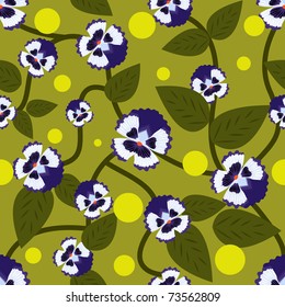 Flowers seamless vector pattern.