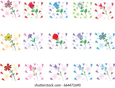 flowers set