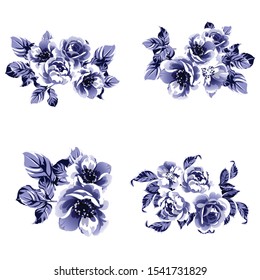 Flowers set. Collection of floral elements