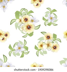 Flowers set. Collection of floral elements