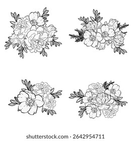 Conjunto de flores. Colección de Elementos florales