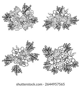 Blumen-Set. Sammlung von Blumenelementen