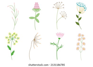flowers set of eight pieces
