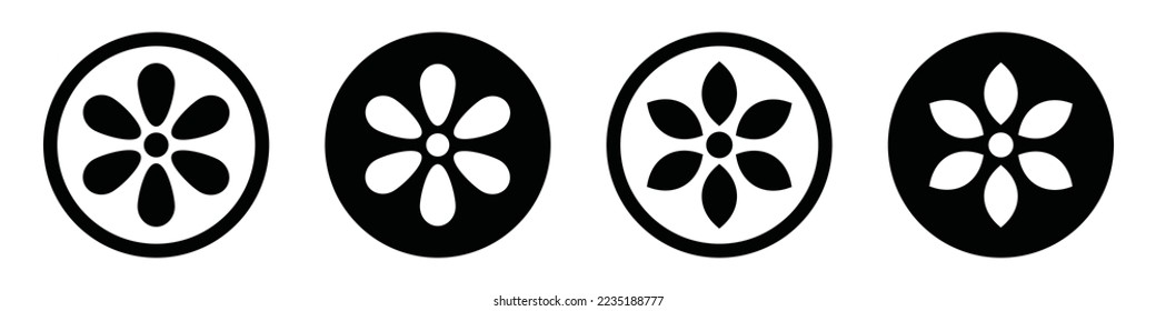 Flowers set Icon vector illustration