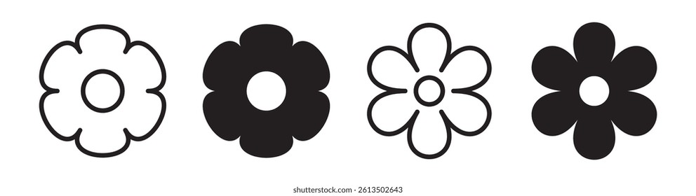 Flowers set Icon vector illustration