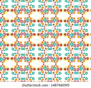 Flowers set seamless pattern design